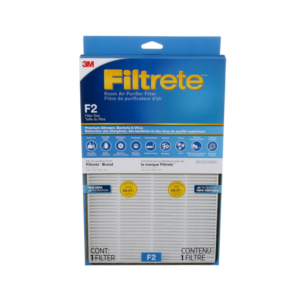 Filtre anti-allergènes, bactéries et virus Filtrete Premium - True HEPA - F2 (FAPF-CA-F2-PBV)