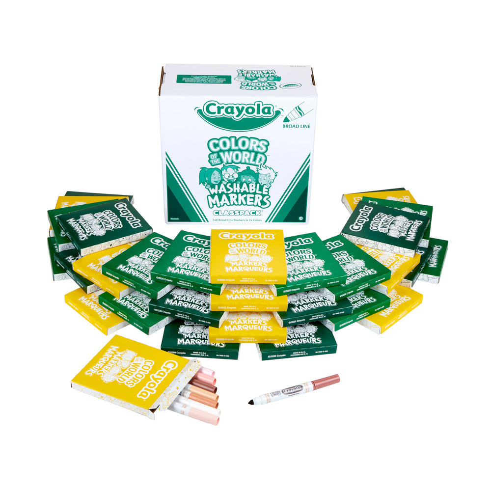 Pack de 240 marqueurs lavables Crayola pour la classe