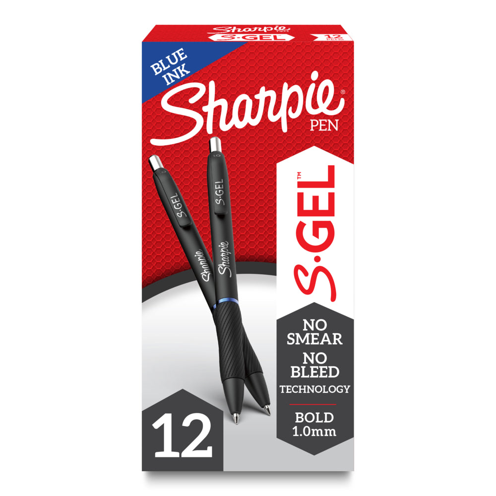 Sharpie S-Gel Pen - Bold Point - 1.0 mm - Blue Ink - 12 Pack