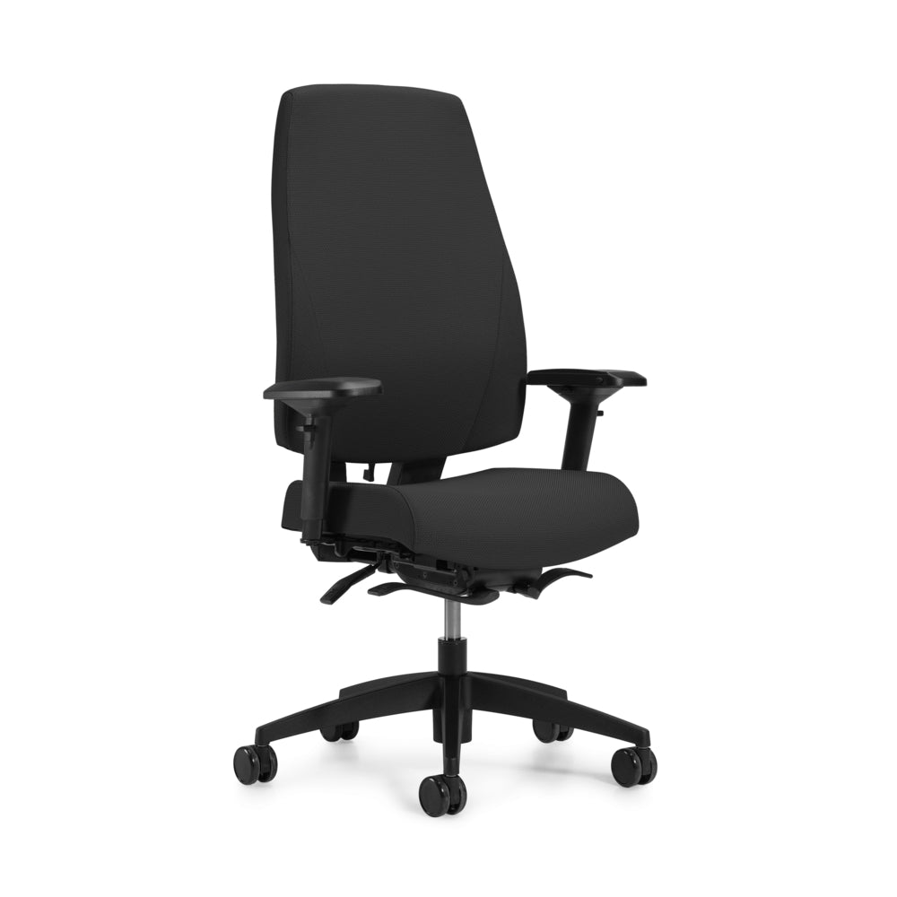 Global - Fauteuil inclinable synchronisé à dossier haut G1 Ergo Select avec capteur de poids - Noir