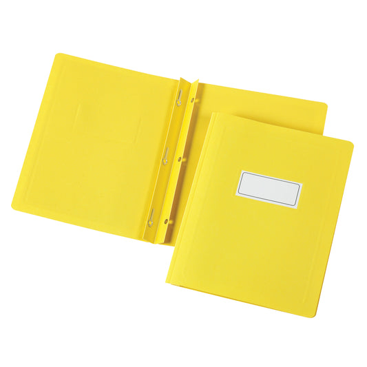Couverture de rapport Oxford avec bordure et panneau en relief - Format lettre - Jaune