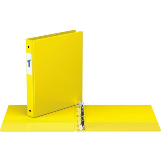 Classeur à anneaux ronds Davis Group, 1", jaune.