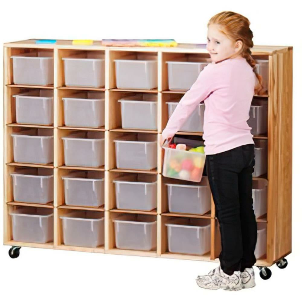 Stock Wooden Toys - Storage Unit Opaque Bins - 25 Pack
