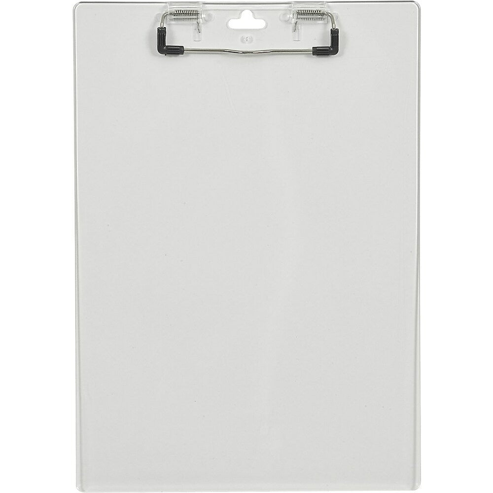 Merangue Plastic Clipboard - Letter Size - 9" x 12" - Clear