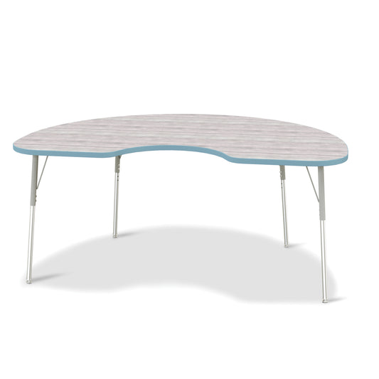 Table d'activités pour les reins Jonti-Craft Berries - 48" x 72" - 24-31"H - Gris bois flotté/Bleu côtier
