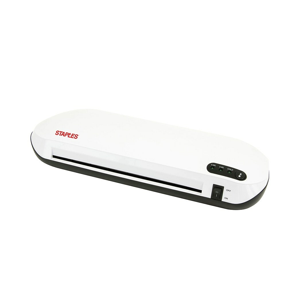 Staples Heat Seal Thermal Pouch Laminator With Cold Laminating Option, 9" Wide Throat, 12"/min Speed, White