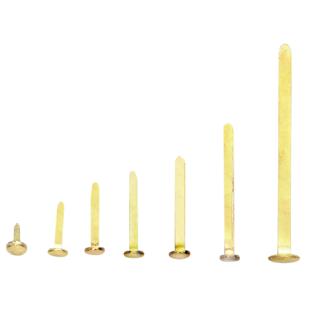 Attaches à tête ronde Westcoitt en laiton plaqué – Capacité 3 po – Paquet de 50