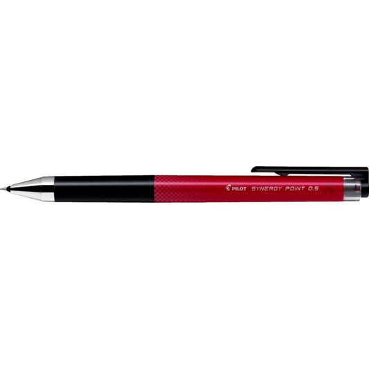 Stylo à bille rétractable Pilot Synergy Point, 0,5 mm, rouge, 12/boîte