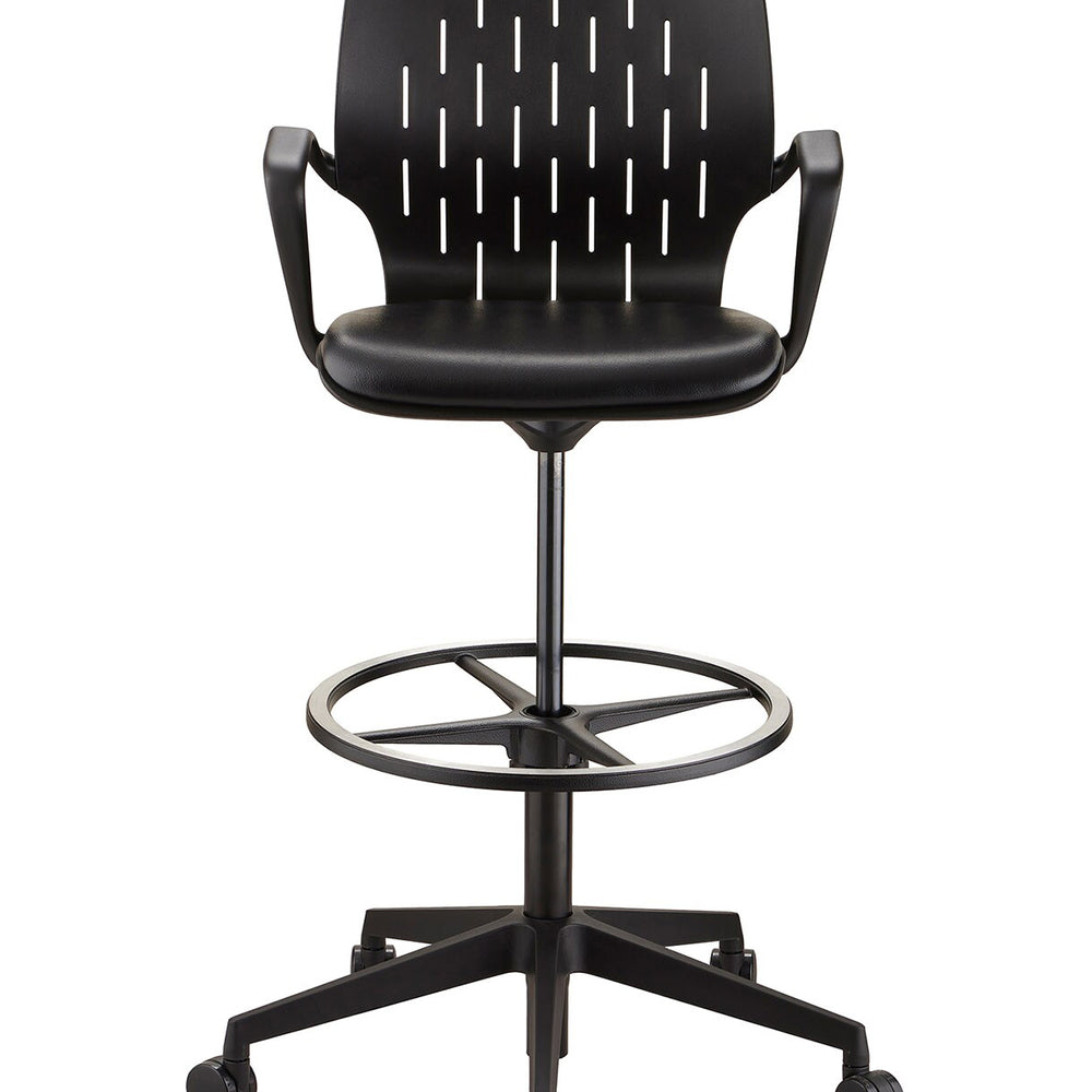 Safco Shell Extended Height Chair - Black