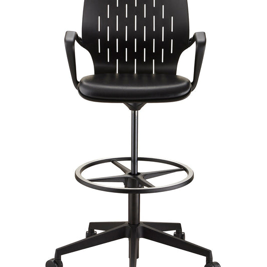 Safco Shell Extended Height Chair - Black