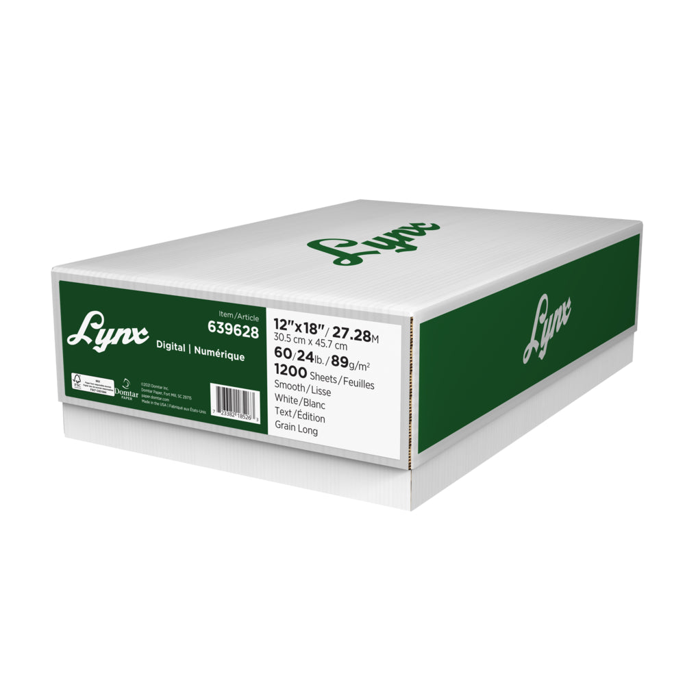 Papier lisse numérique opaque Lynx – 12" x 18" blanc – 1200 feuilles