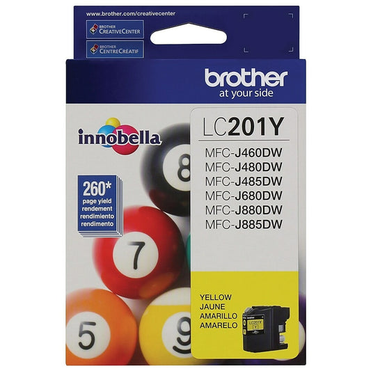 Brother LC201 High Yield Ink Cartridge, Yellow (LC201YS)