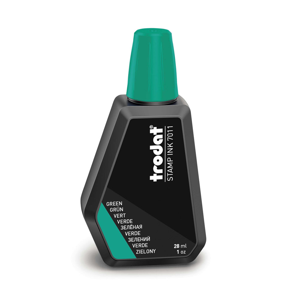 Recharges d'encre pour tampon encreur en feutre non toxique Trodat 7011 - 28 g - Vert
