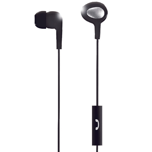 Maxell Stereo In-Ear Earbuds With Mic & Inline Remote - Black