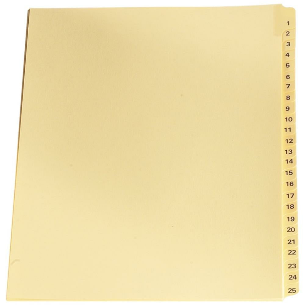 Index des pièces juridiques Buff 1 à 25, format lettre