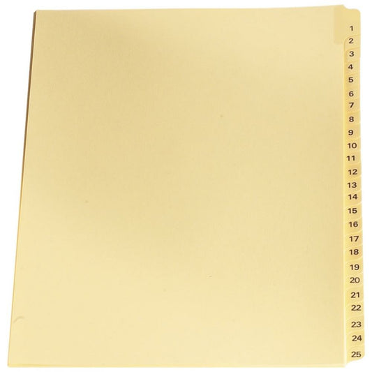 Index des pièces juridiques Buff 1 à 25, format lettre