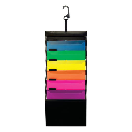 Pendaflex Hanging Organizer with Case - Letter Size - Black with Bright Colors