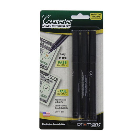 Dri-Mark Counterfeit Detector Pen - 3 Pack