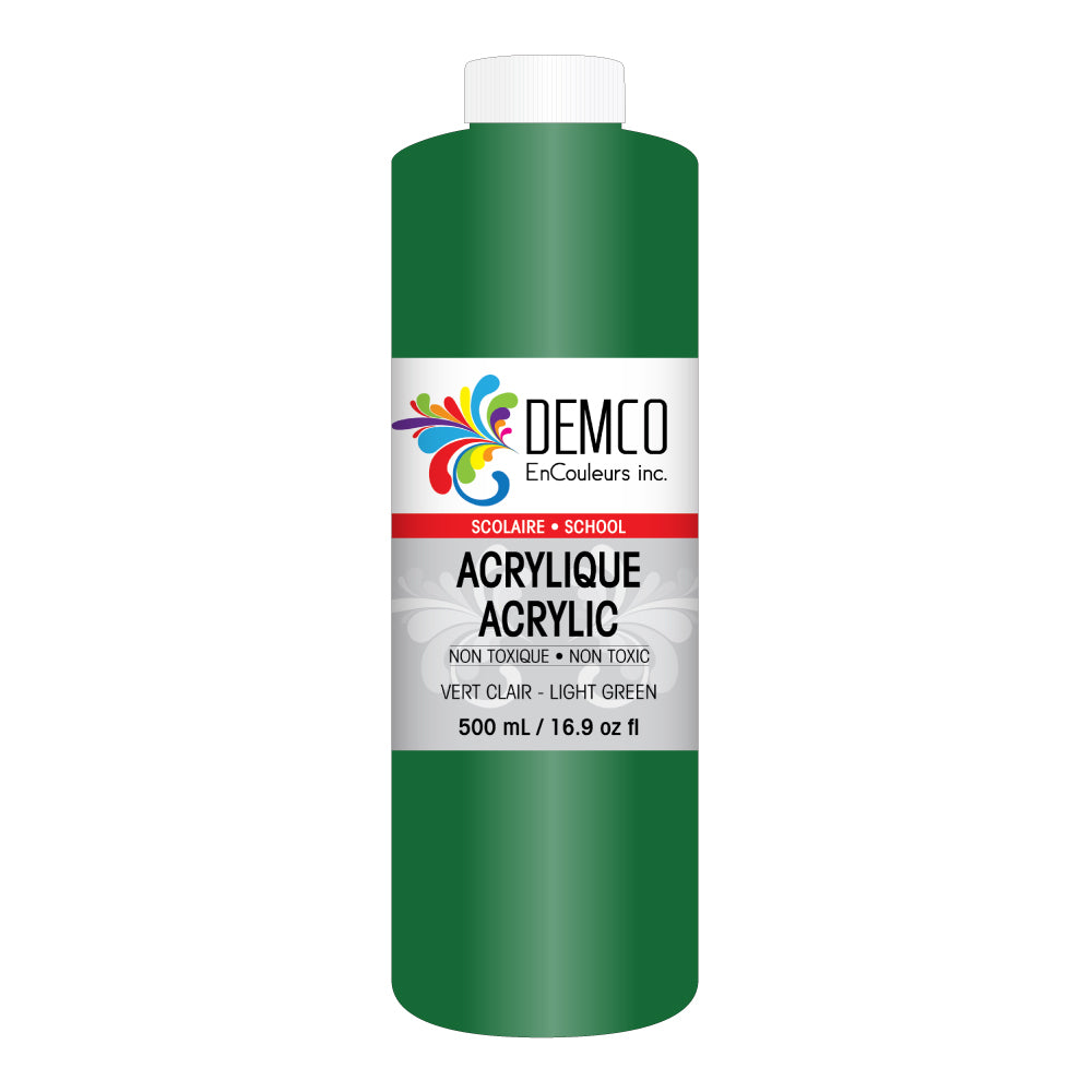 DEMCO EnCouleurs Inc School Acrylic Paint - 500 mL - Light Green
