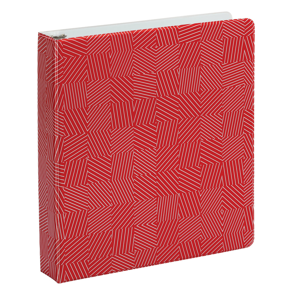 Oxford Labyrinth 1.5" 3-Ring Binder - Red