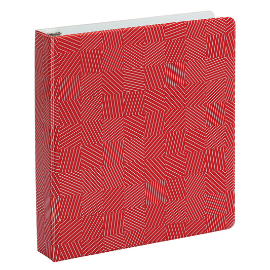 Oxford Labyrinth 1.5" 3-Ring Binder - Red