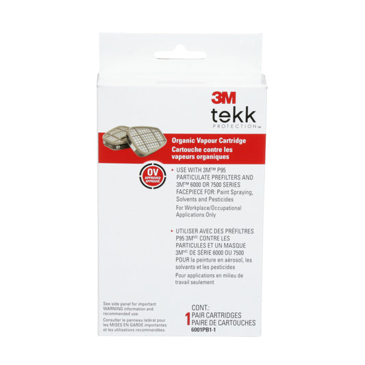 Cartouche de rechange 3M Tekk Protection contre les vapeurs organiques - Noir