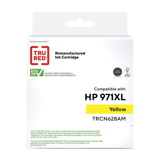 Cartouche d'encre reconditionnée HP 971XL TRU RED CN628AM - Rendement élevé - Jaune