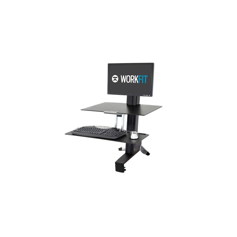 Poste de travail à écran unique Ergotron WorkFit-S avec support d'écran 24 pouces