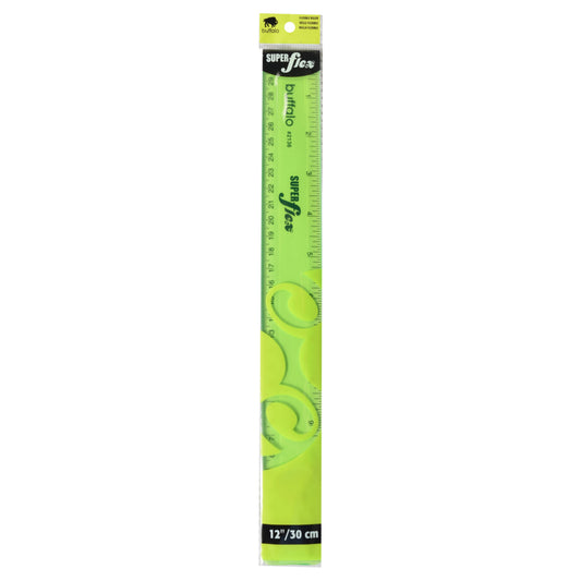 Buffalo Flexible Ruler - 12"/30 cm - Transparent