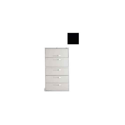 Classeur latéral Global 9300 Series 36 po à 5 tiroirs avec serrure - Noir