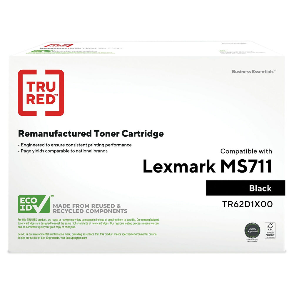 Cartouche de toner reconditionnée TRU RED Lexmark 52D1X00/62D0XA0 - Très haut rendement - Noir