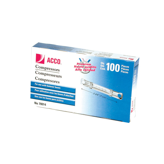 Compresseur de fixation papier ACCO Premium à broches - Style 123C - Centre 2-3/4 - Paquet de 100