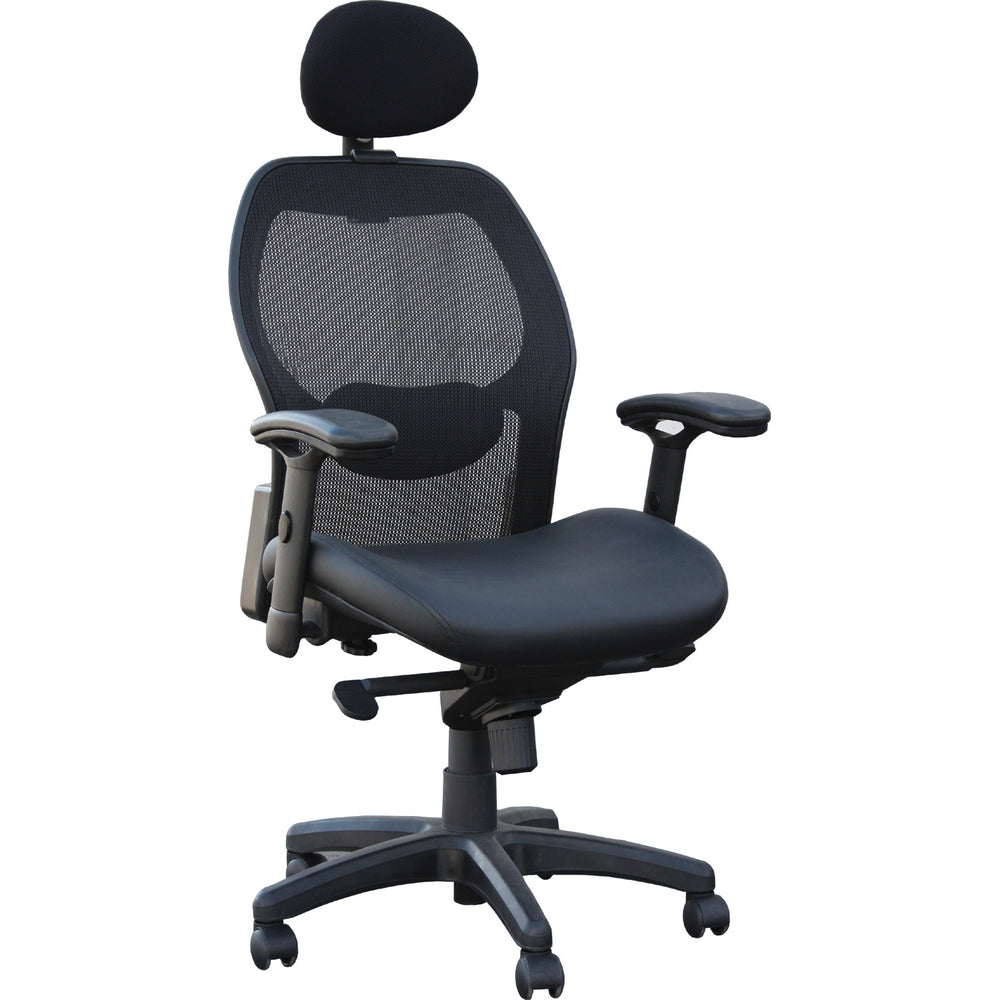 Horizon Activ Series  Synchro-Knee Tilter with Mesh Back and Headrest - Polyurethane - Black