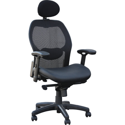 Horizon Activ Series  Synchro-Knee Tilter with Mesh Back and Headrest - Polyurethane - Black