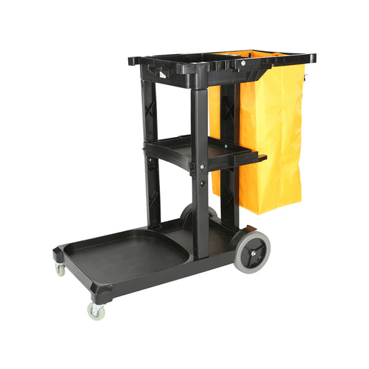Globe Commercial Products Standard Janitors Cart - Black