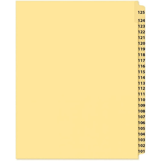 Supreme Litigation Tabs 25th Cut Reverse Numeric Set 11" Buff #125-101