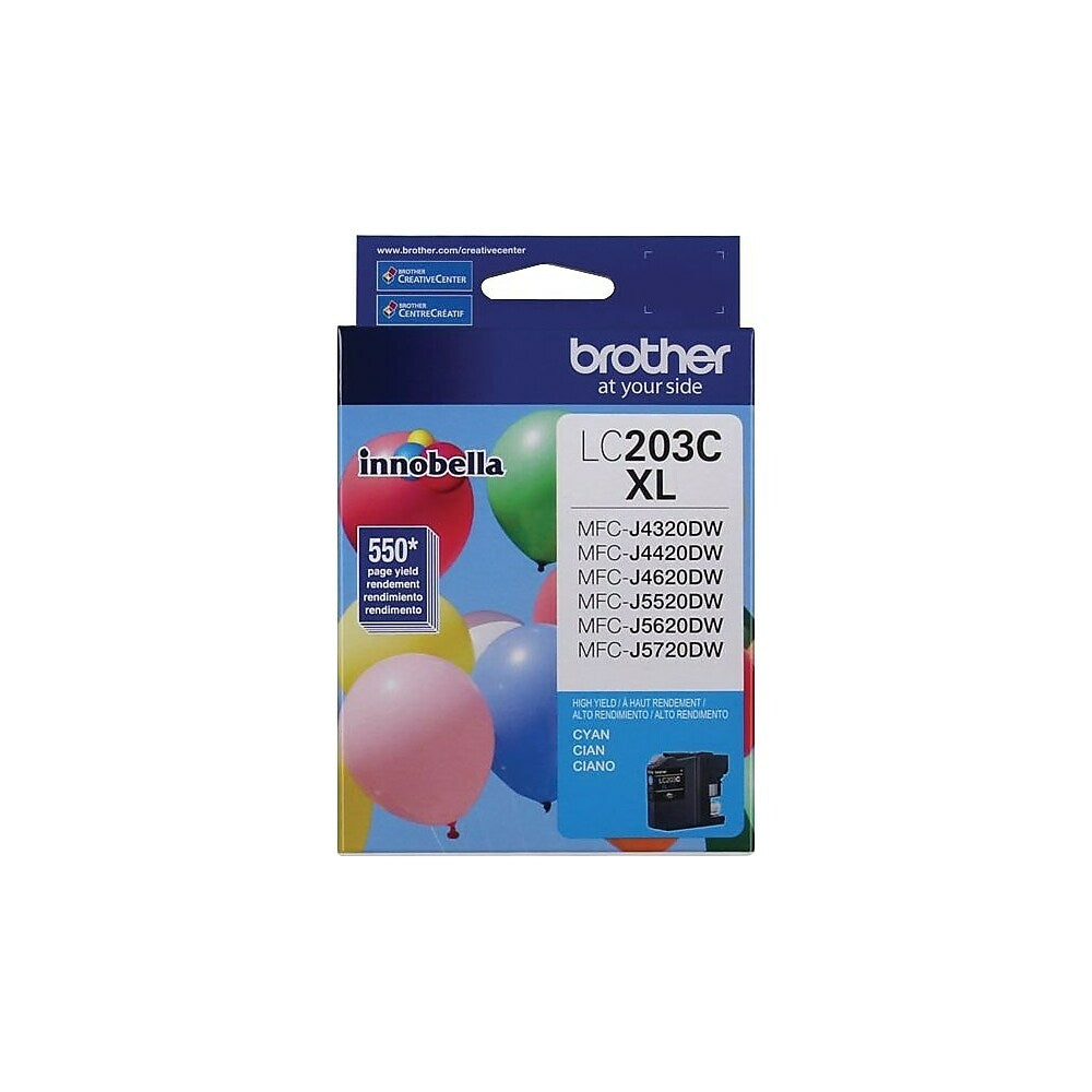 Cartouche d'encre cyan Brother LC203, haut rendement (LC203CS)