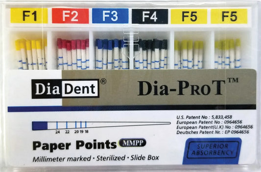 DIA-PRO T PAPER POINTS (mmMarked) PP Dia-ProT #F3 #mp250-s693 (Diadent)
