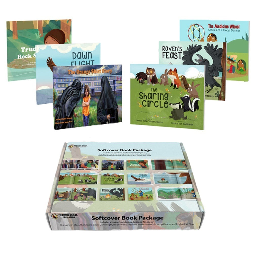 Coffret de 6 livres à couverture souple sur la roue de médecine