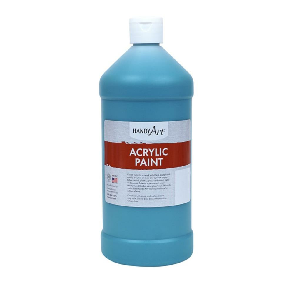 Handy Art Acrylic Paint, Turquoise, 946ml.