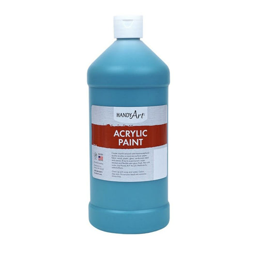 Handy Art Acrylic Paint, Turquoise, 946ml.