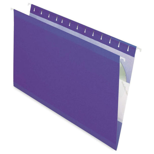 Pendaflex Premium Coloured Hanging File Folders - Legal - Violet - 25 Pack