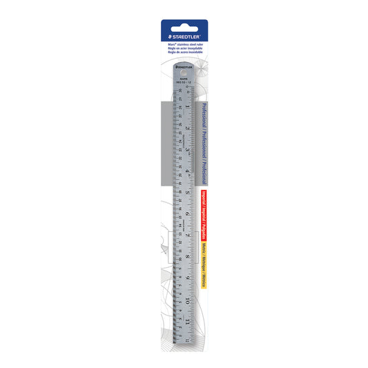 Staedtler Ruler - 12" - English/Metric