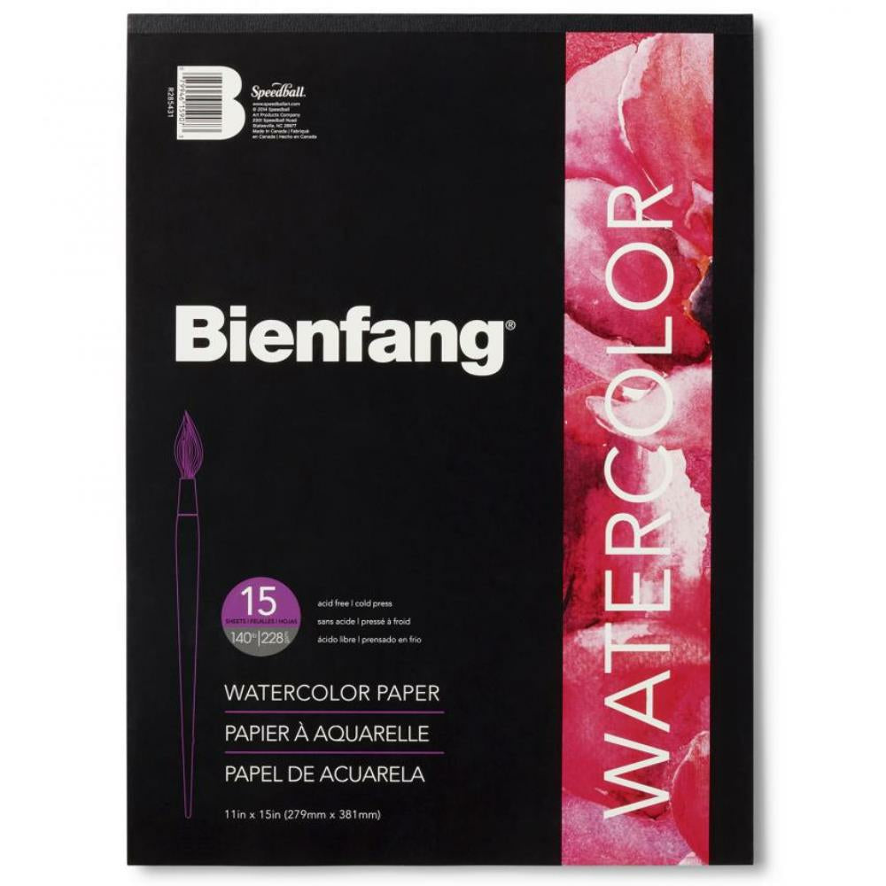 Bienfang Watercolour Paper, 140lb, 27.9cm x 38.1cm, 15 Sheets/pkg.