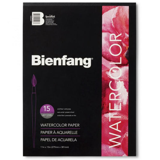 Bienfang Watercolour Paper, 140lb, 27.9cm x 38.1cm, 15 Sheets/pkg.