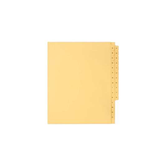 Onglets Sterling Alpha, lettres AZ, chamois, format lettre, coupe 1/15e, 26/jeu, 1/pqt