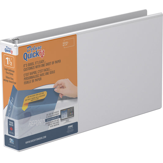 Classeur à anneaux ronds Davis Group QuickFit 1,5 po à 3 anneaux - Blanc