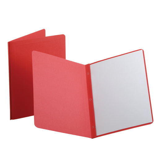 Oxford Report Cover with Embossed Border and Panel - Letter Size - Red
