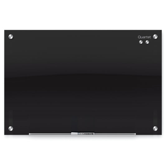 Quartet Infinity Magnetic Glass Dry-Erase Board - Black - 36" W x 24" L