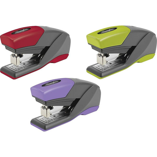 Agrafeuse compacte Swingline EZTouch à faible force, couleurs assorties
